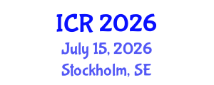International Conference on Rheology (ICR) July 15, 2026 - Stockholm, Sweden International Conference on Rheology (ICR) July 15, 2026 - Stockholm, Sweden
