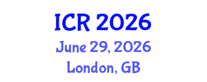 International Conference on Rheology (ICR) June 29, 2026 - London, United Kingdom International Conference on Rheology (ICR) June 29, 2026 - London, United Kingdom