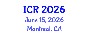 International Conference on Rheology (ICR) June 15, 2026 - Montreal, Canada International Conference on Rheology (ICR) June 15, 2026 - Montreal, Canada