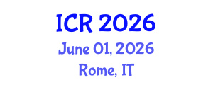 International Conference on Rheology (ICR) June 01, 2026 - Rome, Italy International Conference on Rheology (ICR) June 01, 2026 - Rome, Italy