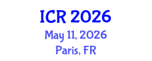 International Conference on Rheology (ICR) May 11, 2026 - Paris, France International Conference on Rheology (ICR) May 11, 2026 - Paris, France