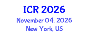 International Conference on Rheology (ICR) November 04, 2026 - New York, United States International Conference on Rheology (ICR) November 04, 2026 - New York, United States