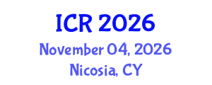 International Conference on Rheology (ICR) November 04, 2026 - Nicosia, Cyprus International Conference on Rheology (ICR) November 04, 2026 - Nicosia, Cyprus