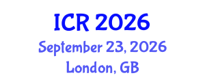 International Conference on Rheology (ICR) September 23, 2026 - London, United Kingdom International Conference on Rheology (ICR) September 23, 2026 - London, United Kingdom