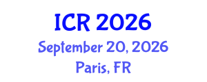 International Conference on Rheology (ICR) September 20, 2026 - Paris, France International Conference on Rheology (ICR) September 20, 2026 - Paris, France