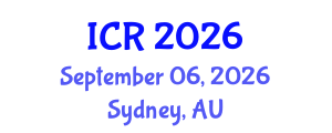 International Conference on Rheology (ICR) September 06, 2026 - Sydney, Australia International Conference on Rheology (ICR) September 06, 2026 - Sydney, Australia