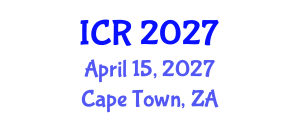International Conference on Rheology (ICR) April 15, 2027 - Cape Town, South Africa International Conference on Rheology (ICR) April 15, 2027 - Cape Town, South Africa
