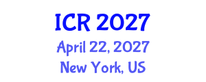 International Conference on Rheology (ICR) April 22, 2027 - New York, United States International Conference on Rheology (ICR) April 22, 2027 - New York, United States