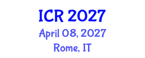 International Conference on Rheology (ICR) April 08, 2027 - Rome, Italy International Conference on Rheology (ICR) April 08, 2027 - Rome, Italy