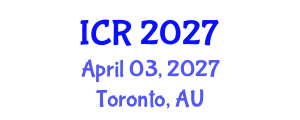 International Conference on Rheology (ICR) April 03, 2027 - Toronto, Australia International Conference on Rheology (ICR) April 03, 2027 - Toronto, Australia