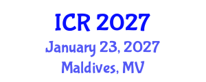 International Conference on Rheology (ICR) January 23, 2027 - Maldives, Maldives International Conference on Rheology (ICR) January 23, 2027 - Maldives, Maldives