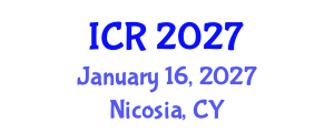 International Conference on Rheology (ICR) January 16, 2027 - Nicosia, Cyprus International Conference on Rheology (ICR) January 16, 2027 - Nicosia, Cyprus