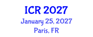 International Conference on Rheology (ICR) January 25, 2027 - Paris, France International Conference on Rheology (ICR) January 25, 2027 - Paris, France