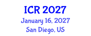 International Conference on Rheology (ICR) January 16, 2027 - San Diego, United States International Conference on Rheology (ICR) January 16, 2027 - San Diego, United States