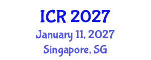 International Conference on Rheology (ICR) January 11, 2027 - Singapore, Singapore International Conference on Rheology (ICR) January 11, 2027 - Singapore, Singapore