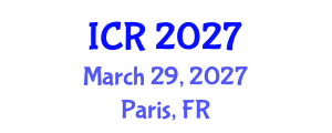 International Conference on Rheology (ICR) March 29, 2027 - Paris, France International Conference on Rheology (ICR) March 29, 2027 - Paris, France