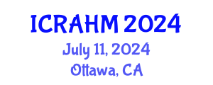 International Conference on Risk Analysis and Hazard Mitigation (ICRAHM) July 11, 2024 - Ottawa, Canada