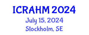 International Conference on Risk Analysis and Hazard Mitigation (ICRAHM) July 15, 2024 - Stockholm, Sweden