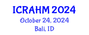 International Conference on Risk Analysis and Hazard Mitigation (ICRAHM) October 24, 2024 - Bali, Indonesia