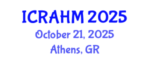 International Conference on Risk Analysis and Hazard Mitigation (ICRAHM) October 21, 2025 - Athens, Greece