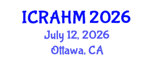 International Conference on Risk Analysis and Hazard Mitigation (ICRAHM) July 12, 2026 - Ottawa, Canada