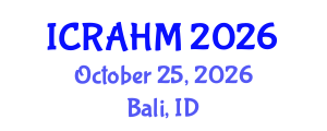 International Conference on Risk Analysis and Hazard Mitigation (ICRAHM) October 25, 2026 - Bali, Indonesia