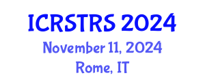 International Conference on Road Safety, Transport and Road Statistics (ICRSTRS) November 11, 2024 - Rome, Italy