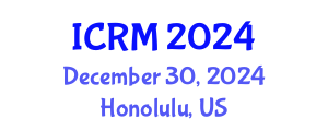 International Conference on Robotics and Mechatronics (ICRM) December 30, 2024 - Honolulu, United States