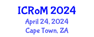 International Conference on Robotics and Mechatronics (ICRoM) April 24, 2024 - Cape Town, South Africa