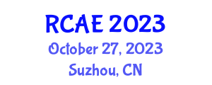 International Conference on Robotics, Control and Automation Engineering (RCAE) October 27, 2023 - Suzhou, China
