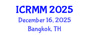 International Conference on Robotics, Mechanics and Mechatronics (ICRMM) December 16, 2025 - Bangkok, Thailand