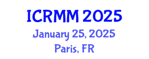 International Conference on Rock Mechanics and Mining (ICRMM) January 25, 2025 - Paris, France
