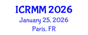 International Conference on Rock Mechanics and Mining (ICRMM) January 25, 2026 - Paris, France