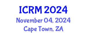 International Conference on Rock Mechanics (ICRM) November 04, 2024 - Cape Town, South Africa