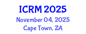 International Conference on Rock Mechanics (ICRM) November 04, 2025 - Cape Town, South Africa