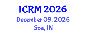 International Conference on Rock Mechanics (ICRM) December 09, 2026 - Goa, India International Conference on Rock Mechanics (ICRM) December 09, 2026 - Goa, India