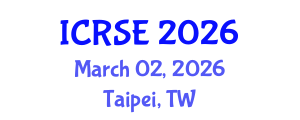 International Conference on Rock Slope Engineering (ICRSE) March 02, 2026 - Taipei, Taiwan International Conference on Rock Slope Engineering (ICRSE) March 02, 2026 - Taipei, Taiwan