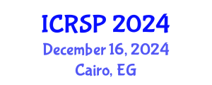 International Conference on Rocket and Spacecraft Propulsion (ICRSP) December 16, 2024 - Cairo, Egypt