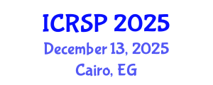 International Conference on Rocket and Spacecraft Propulsion (ICRSP) December 13, 2025 - Cairo, Egypt