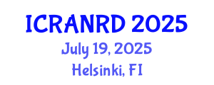 International Conference on Ruminant Animal Nutrition and Recent Developments (ICRANRD) July 19, 2025 - Helsinki, Finland