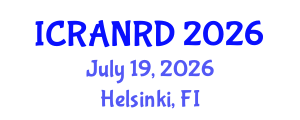 International Conference on Ruminant Animal Nutrition and Recent Developments (ICRANRD) July 19, 2026 - Helsinki, Finland