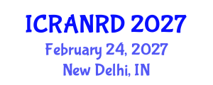 International Conference on Ruminant Animal Nutrition and Recent Developments (ICRANRD) February 24, 2027 - New Delhi, India International Conference on Ruminant Animal Nutrition and Recent Developments (ICRANRD) February 24, 2027 - New Delhi, India