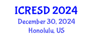 International Conference on Rural Electrification for Sustainable Development (ICRESD) December 30, 2024 - Honolulu, United States