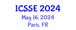 International Conference on Safety and Systems Engineering (ICSSE) May 16, 2024 - Paris, France