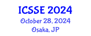 International Conference on Safety and Systems Engineering (ICSSE) October 28, 2024 - Osaka, Japan