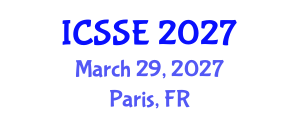 International Conference on Safety and Systems Engineering (ICSSE) March 29, 2027 - Paris, France International Conference on Safety and Systems Engineering (ICSSE) March 29, 2027 - Paris, France
