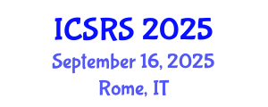 International Conference on Satellite Remote Sensing (ICSRS) September 16, 2025 - Rome, Italy