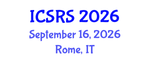 International Conference on Satellite Remote Sensing (ICSRS) September 16, 2026 - Rome, Italy