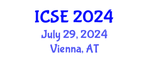 International Conference on Science Education (ICSE) July 29, 2024 - Vienna, Austria