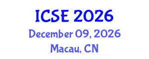 International Conference on Science Education (ICSE) December 09, 2026 - Macau, China International Conference on Science Education (ICSE) December 09, 2026 - Macau, China